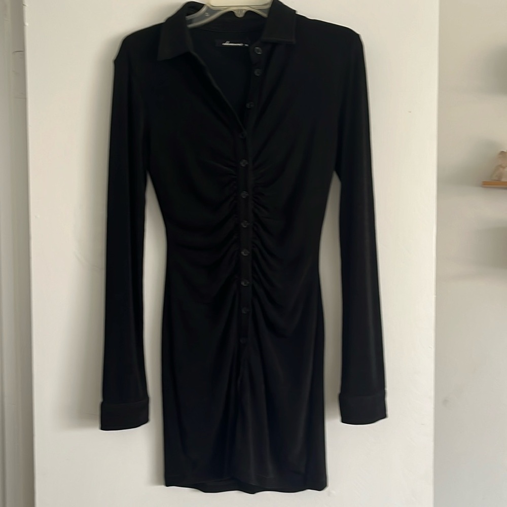 Olivaceous black dress